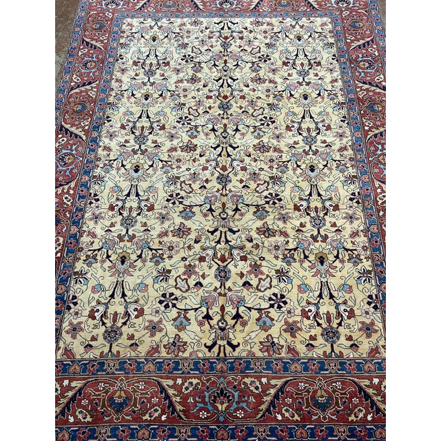 Tribal Vintage Persian Tabriz Wool Rug 7’7” X 10’11” For Sale - Image 3 of 7