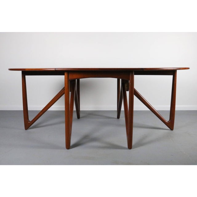 Peter Hvidt and Orla Mølgaard-Nielsen Teak Drop-Leaf Teak Table For Sale - Image 9 of 9
