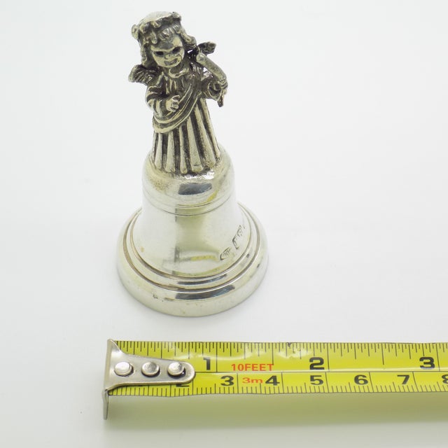 Vintage Italian Handmade Genuine Silver Angel Bell by Brandimarti, 1980s For Sale - Image 11 of 13