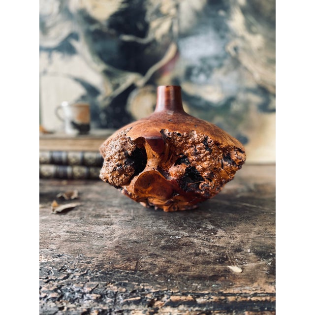 2000 - 2009 Artist Berglund Signed Burled Wood Vase For Sale - Image 5 of 12