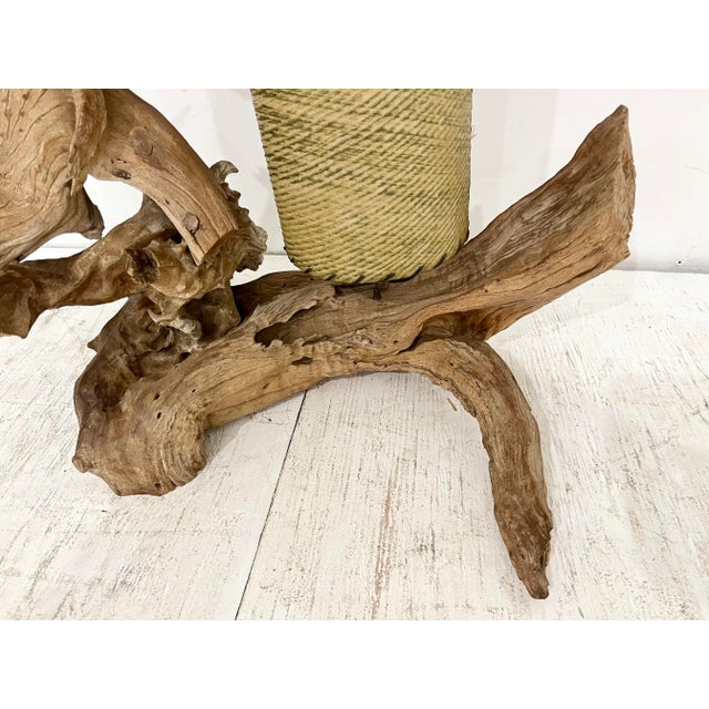 Large Mid Century Driftwood Sculptural Lamp For Sale - Image 11 of 12