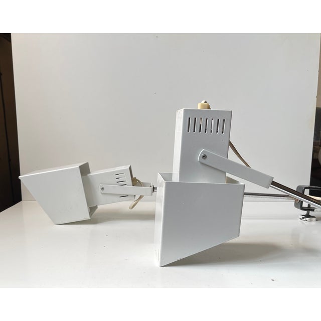 Industrial Scandinavian Wall or Clamp Lamps by Davids Lampe, 1970s, Set of 2 For Sale - Image 6 of 11