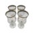 Vintage Krosno Gold and Silver Banded Water Goblets - Set of 4 For Sale - Image 9 of 12