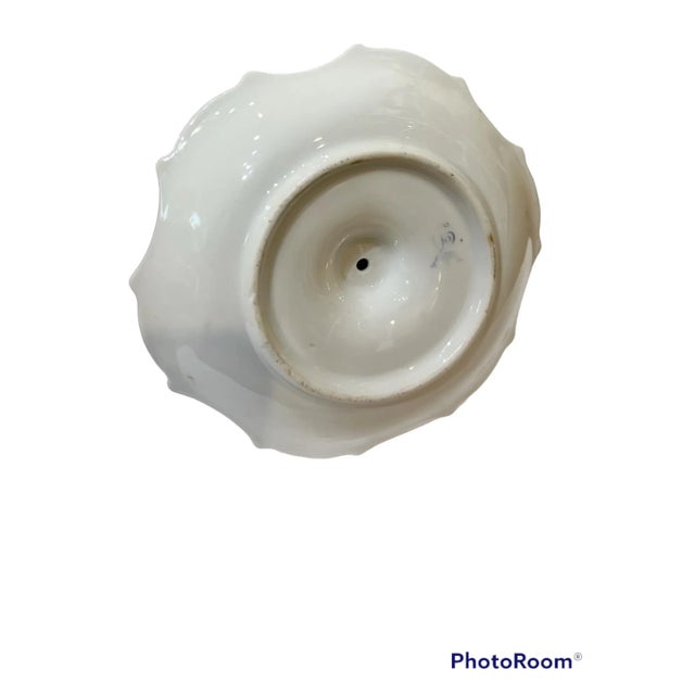 French Provincial Vintage French Floral Decorated Porcelain Matchbox Holder For Sale - Image 3 of 7