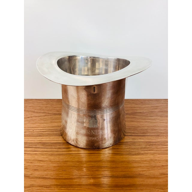 Vintage Silver Top Hat Ice Bucket Wine Chiller For Sale In Las Vegas - Image 6 of 8
