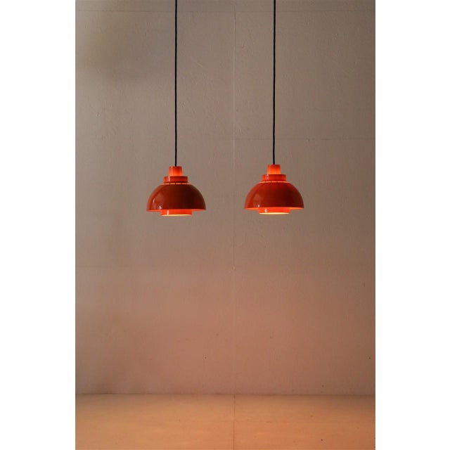 Danish Space Age Pendant Lamps by K. Kewo for Nordisk Solar, 1970s, Set of 2 For Sale - Image 14 of 18
