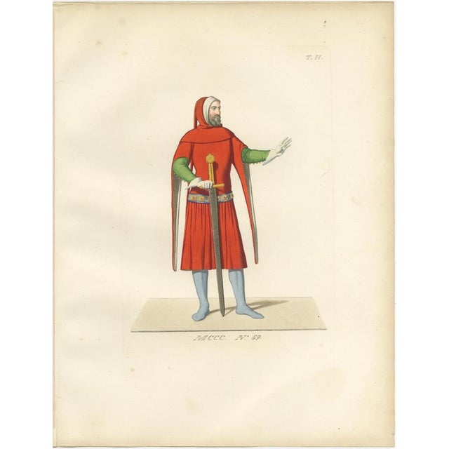 Paul Mercuri, Medieval Knights, Clergy & Nobles, 1845, Lithograph, Set of 10 For Sale - Image 3 of 14