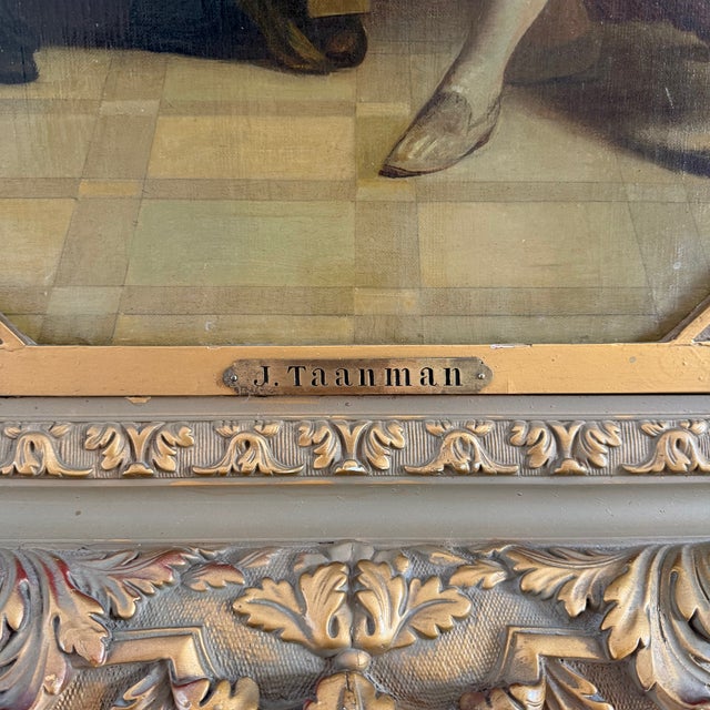 Figurative Late 19th Century Attributed to Jacob Taanman Oil Painting Leicester Oldenbarnevelt For Sale - Image 3 of 14