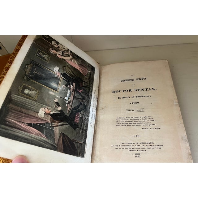 Fine Leather Bindings - Books by William Combe - The Three Tours of Reverend Doctor Syntax - 3 Volumes For Sale - Image 13 of 18