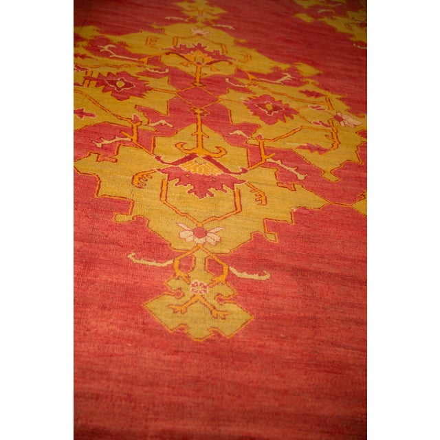 Antique Oushak Carpet - 12'4" x 17'9" For Sale - Image 9 of 14