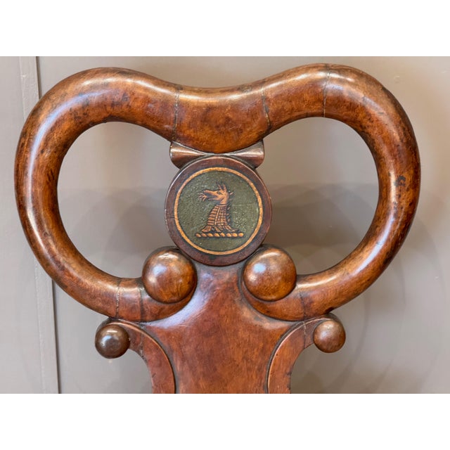 Brown Pair of Early 19th Century English Regency Mahogany Hall Chairs For Sale - Image 8 of 15