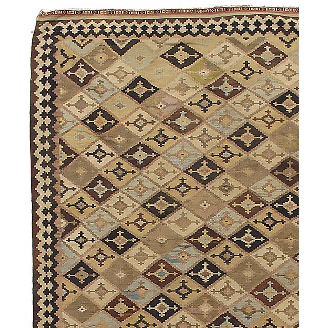 Traditional Antique Circa 1900 Qashgai Kilim Flatweave Wool Rug 5ft 11in X 10ft 2in For Sale - Image 3 of 5