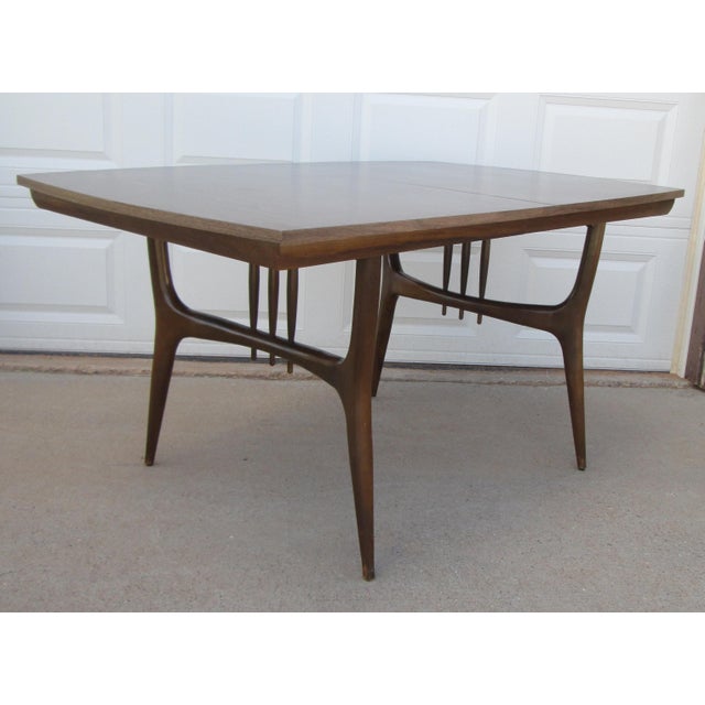Mid Century Modern Holman Furniture Manufacturing Co Walnut Dining Table For Sale - Image 4 of 18