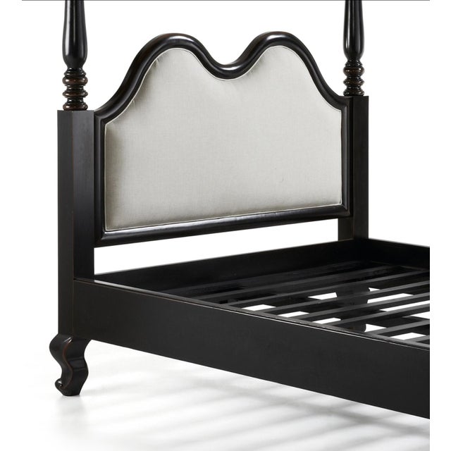 About Handmade Louis XV style black ebonized mahogany Queen bed. Details IN THE STYLE OF Louis XV PLACE OF ORIGIN Spain...