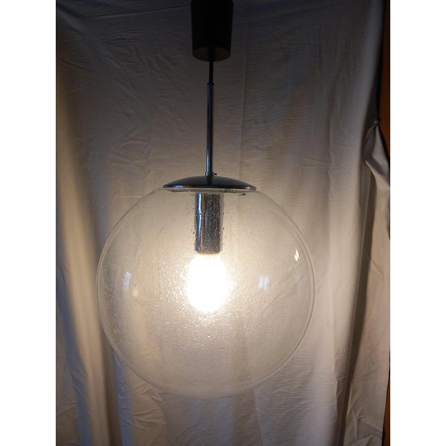 Modern Large Bubble Glass Pendant Lamp from Glashütte Limburg, 1970s For Sale - Image 3 of 18