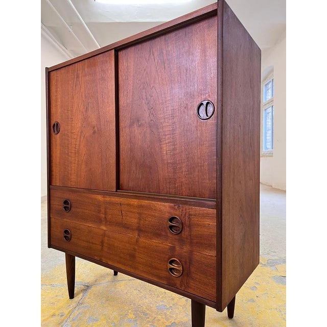 Brown Teak Cabinet, Denmark For Sale - Image 8 of 11