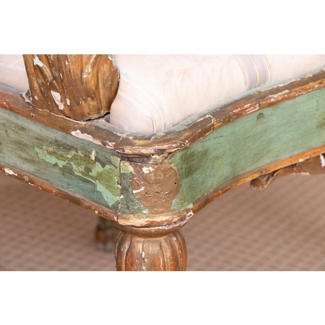 Authentic 18th Century Venetian Carved Wood and Gesso Hall Chair For Sale - Image 11 of 18
