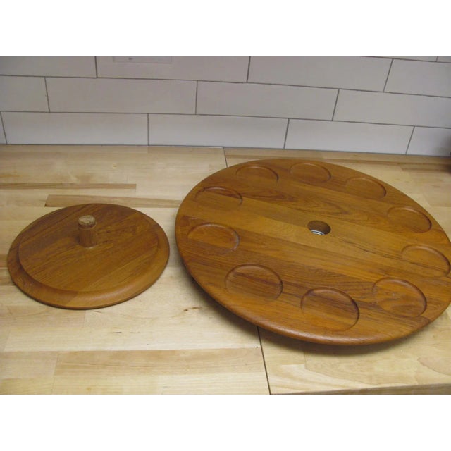 Digsmed Vintage Digsmed 2-Level Teak Lazy Susan For Sale - Image 4 of 13
