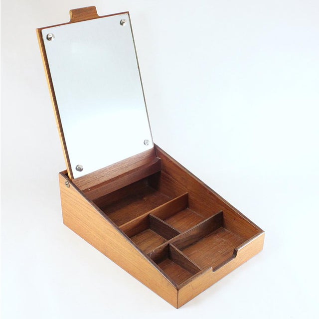 Mid-Century Danish Teak Jewelry Box by Aksel Bender Madsen and Ejner Larsen for Willy Beck, 1960s, in Very Good...