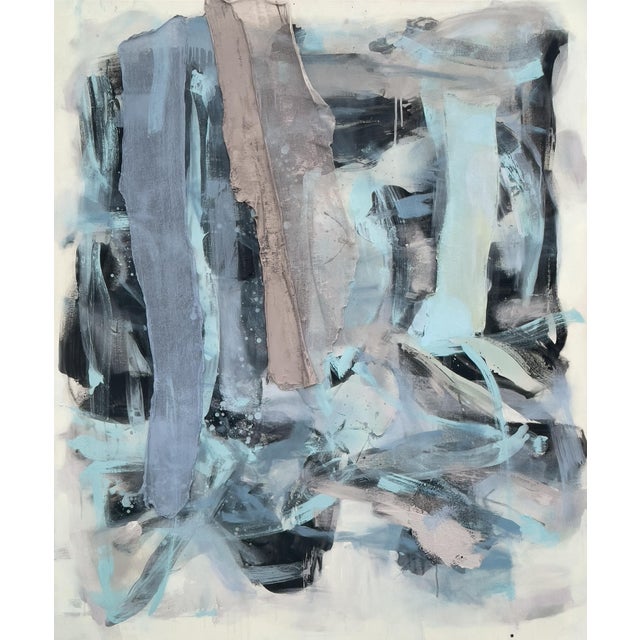 "Echoes in the Night Sky" Large-Scale Gestural Abstract Expression Painting For Sale