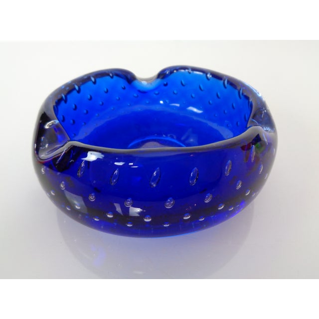 Blue Sommerso Murano Glass Bowl, Italy, 1960s For Sale - Image 3 of 15