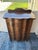 Antique Oak Highboy Dresser Featuring Distinctive Serpentine Bowed Drawers and a Small Upper Side Cabinet For Sale - Image 9 of 11
