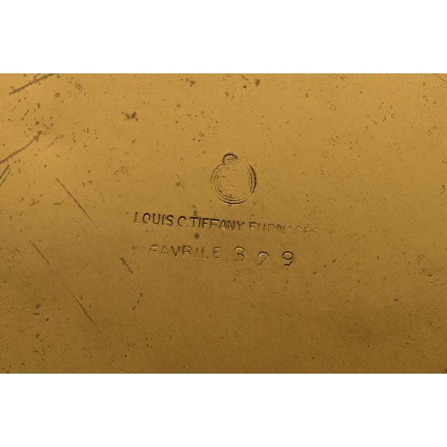 Louis Comfort Tiffany Furnaces Favrile Bronze Doré and Enamel Charger Plate or Tray, 1920s For Sale - Image 10 of 12