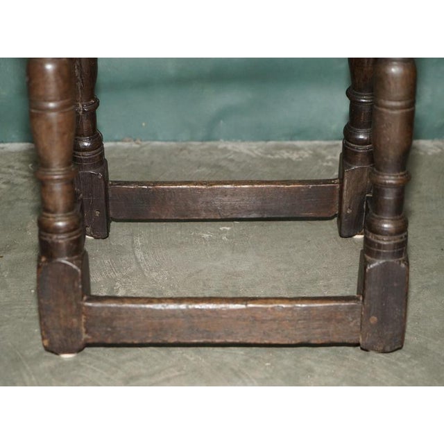 Charles II Carved Oak S-Scroll Stool, 1660s For Sale - Image 9 of 18