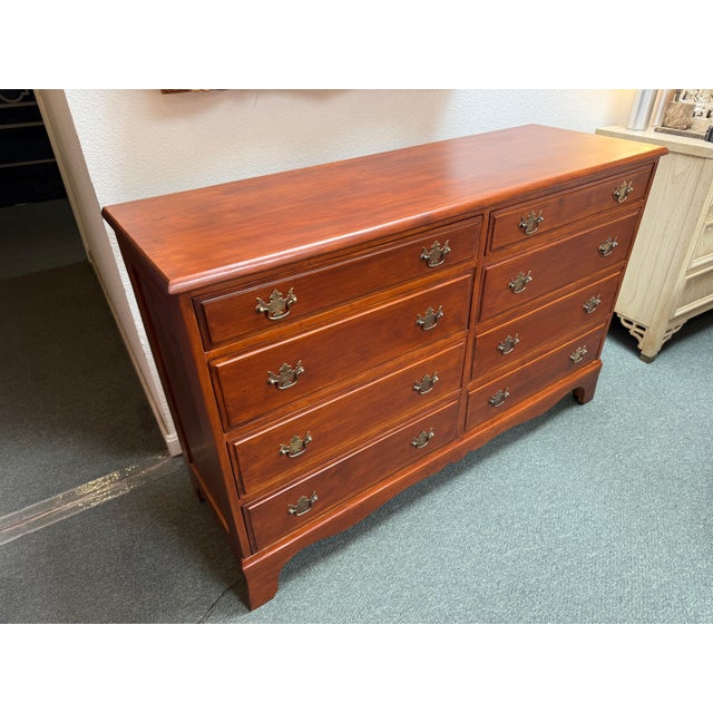 Design Plus Gallery presents a Double Dresser from the Mid 20th Century. The piece is solid and made from maple wood with...