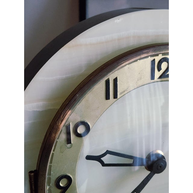 Art Deco Marble and Bronze S Marti Clock with Geo Maxim Sculpture, 1920s For Sale - Image 12 of 18