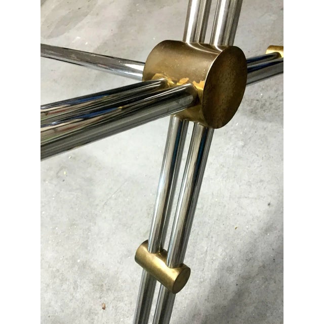 1960s Brass and Chrome Table by John Vesey For Sale - Image 5 of 9