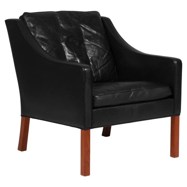 Black Model 2207 Lounge Chair by Børge Mogensen for Fredericia For Sale - Image 8 of 8