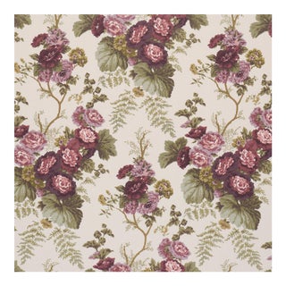 Schumacher Wycombe Park Fabric in Aubergine For Sale