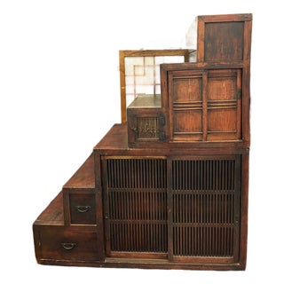 Antique Step Tansu Cabinet (Kaiden Dansu) Staircase Chest For Sale