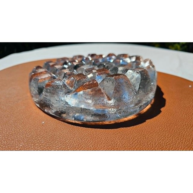 Handmade Ice Glass Bowl from Magnor, Norway, 1970s For Sale - Image 9 of 10