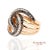 Contemporary 18k Solid Rose Gold Black and White Natural Diamond Ring For Sale - Image 3 of 10