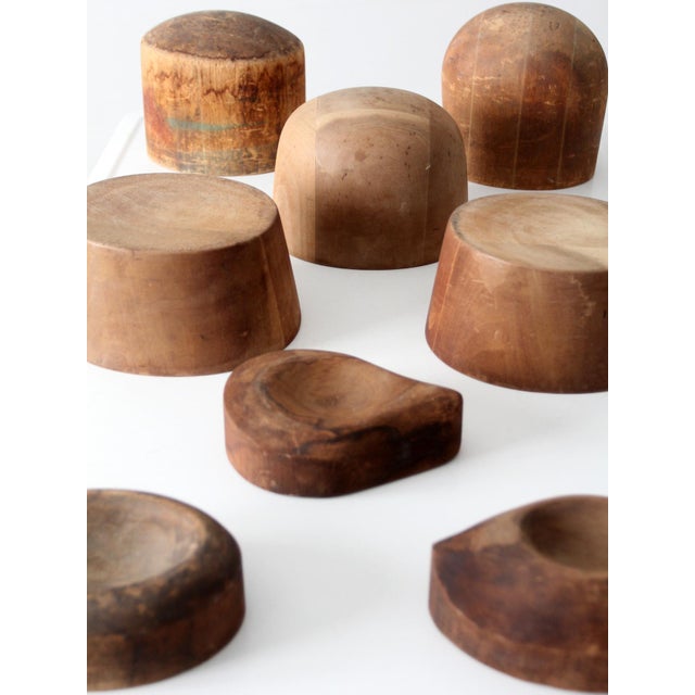 Collection of 8 Early 20th Century Wooden Millinery Hat Blocks For Sale - Image 15 of 17