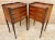 1940s French Walnut Nightstands with 3 Drawers, 1940s, Set of 2 For Sale - Image 5 of 7
