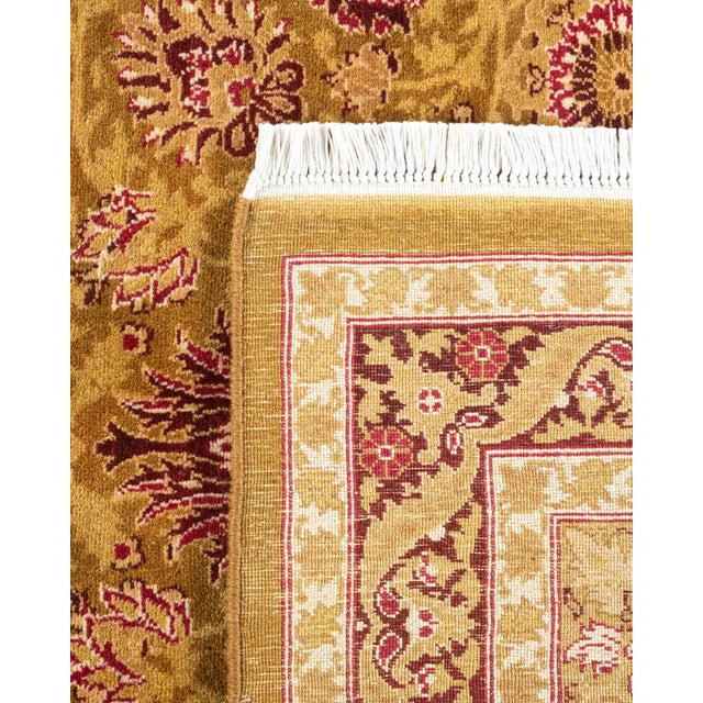 2000 - 2009 Mogul, One-of-a-Kind Hand-Knotted Area Rug - Yellow, 8' 1" x 10' 5" For Sale - Image 5 of 8