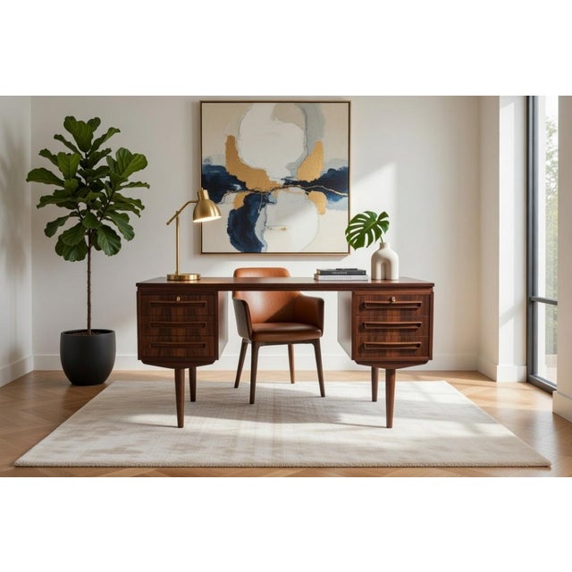 Vintage Danish Teak Desk, 1960s For Sale - Image 18 of 18