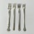 A fun collection of four different-patterned silverplated seafood forks. We love the eclectic table scape that mixes...
