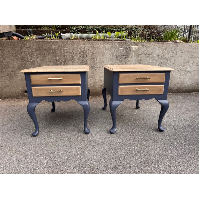 1970s Solid Wood Henkel Harris Tables – Hand-Refinished Modern Contrast For Sale - Image 11 of 12