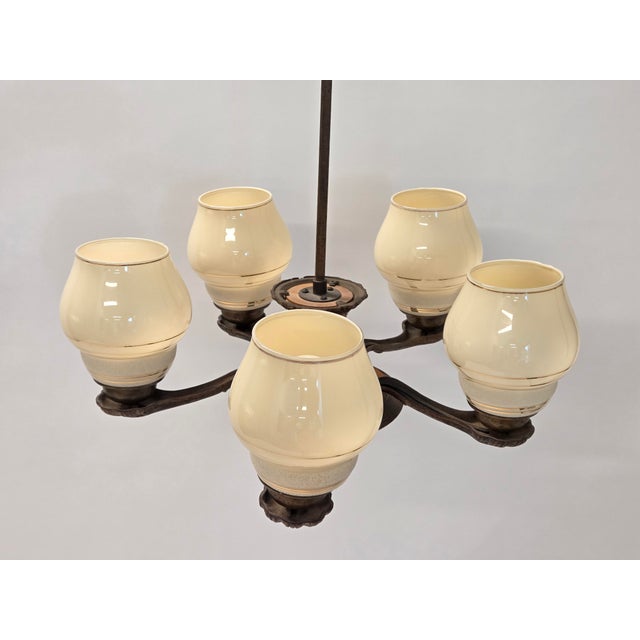 Glass Ceiling Lamp Model 1376 by Paavo Tynell for Oy Taito Ab, 1930s For Sale - Image 12 of 18