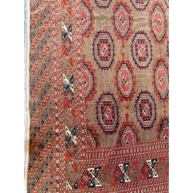 Fine Antique Large Turkmen Rug For Sale - Image 3 of 18