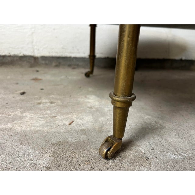 LaBarge Hollywood Regency Brass and Glass Hooved Feet Cocktail Table, 1960s For Sale - Image 10 of 12