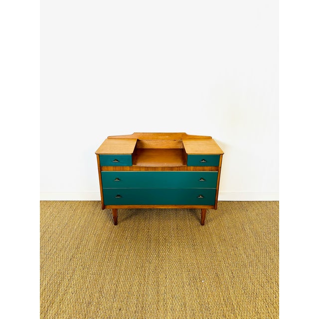Mid-Century Modern Vintage Scandinavian Oak Dressing Table, 1950s For Sale - Image 3 of 14