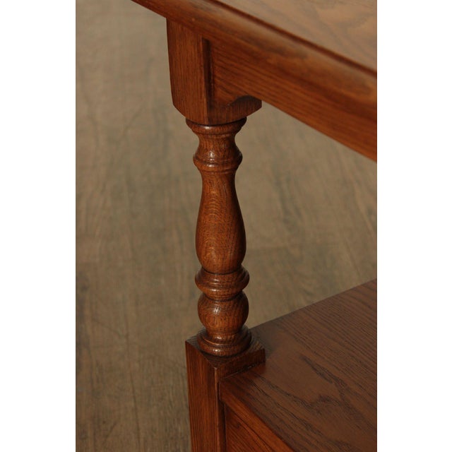 Pennsylvania House Solid Oak Two Tier End Table With Drawer For Sale - Image 11 of 18