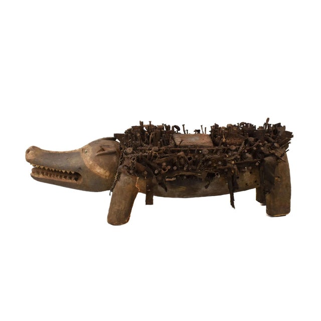 Early 20th Century Bakongo Villi Pig Fetish For Sale - Image 4 of 10