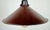 Industrial Dark Red Enamel Factory Pendant Lamp, 1960s For Sale - Image 4 of 17