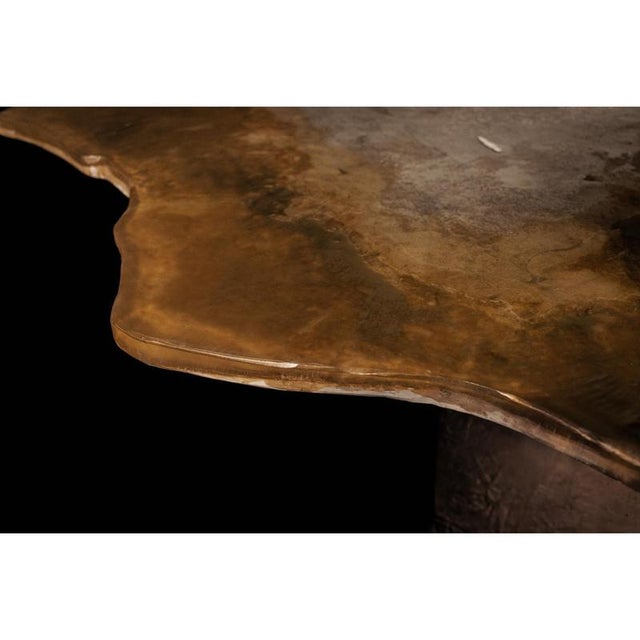 Aurisino One of a Kind Coffee Table in Bronze with Marble and Resin by Alex Turco For Sale - Image 6 of 11